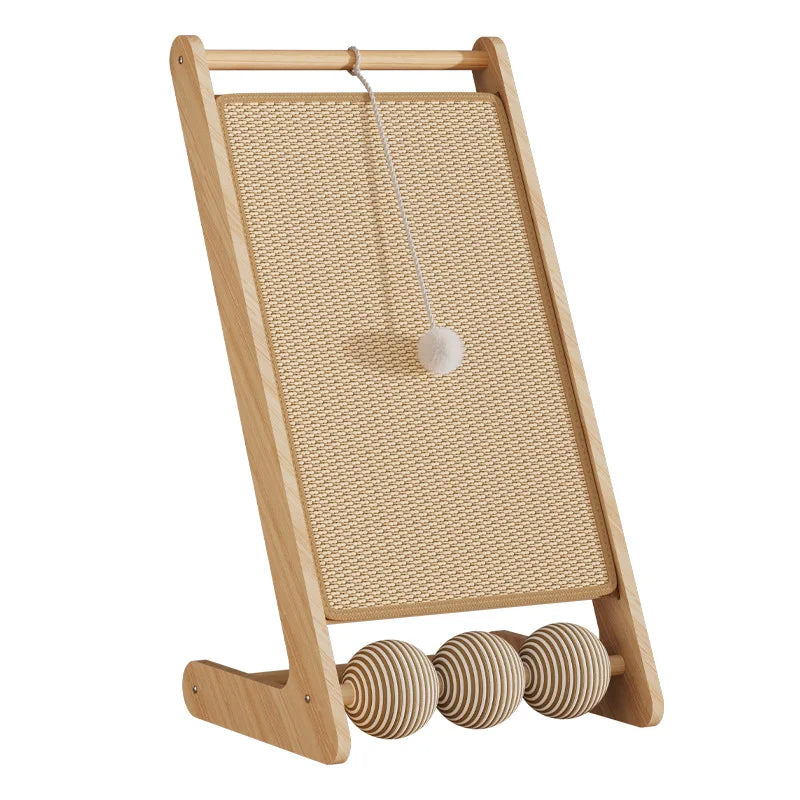 Wooden Sisal Cat Scratching Pads Vertical Cats Scratcher Post Detachable Wear-resistant Cat Scratch Board Kitten Grinding Toys