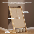 Wooden Sisal Cat Scratching Pads Vertical Cats Scratcher Post Detachable Wear-resistant Cat Scratch Board Kitten Grinding Toys