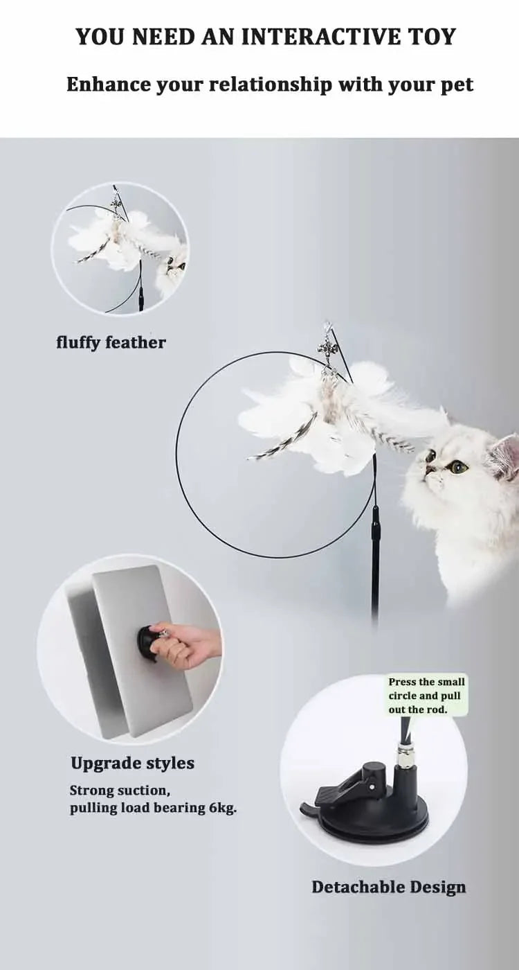 Funny Cat Toyl Fluffy Feather