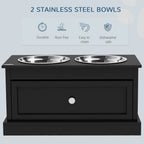 PawHut Large Elevated Dog Bowls