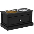 PawHut Large Elevated Dog Bowls