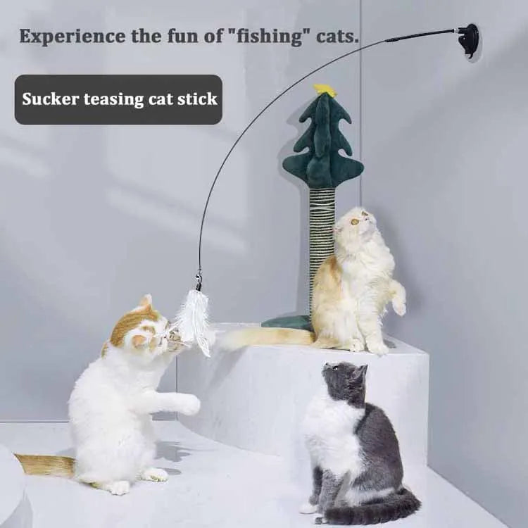 Funny Cat Toyl Fluffy Feather