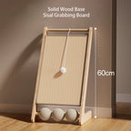 Wooden Sisal Cat Scratching Pads Vertical Cats Scratcher Post Detachable Wear-resistant Cat Scratch Board Kitten Grinding Toys
