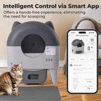 Automatic Cat Litter Box Extra Large Self Cleaning Litter Box with APP Control Odor Control for Multi-Cat Compatible
