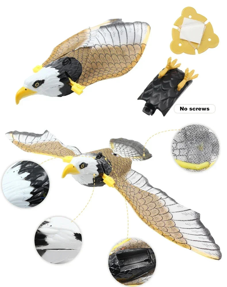 Simulation Bird Interactive Cat Toys Electric Hanging Eagle Flying Bird Cat Teasering Play Cat Stick Scratch Rope Pet Toys Snake