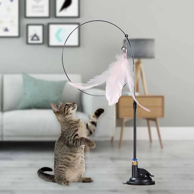 Funny Cat Toyl Fluffy Feather