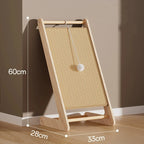 Wooden Sisal Cat Scratching Pads Vertical Cats Scratcher Post Detachable Wear-resistant Cat Scratch Board Kitten Grinding Toys