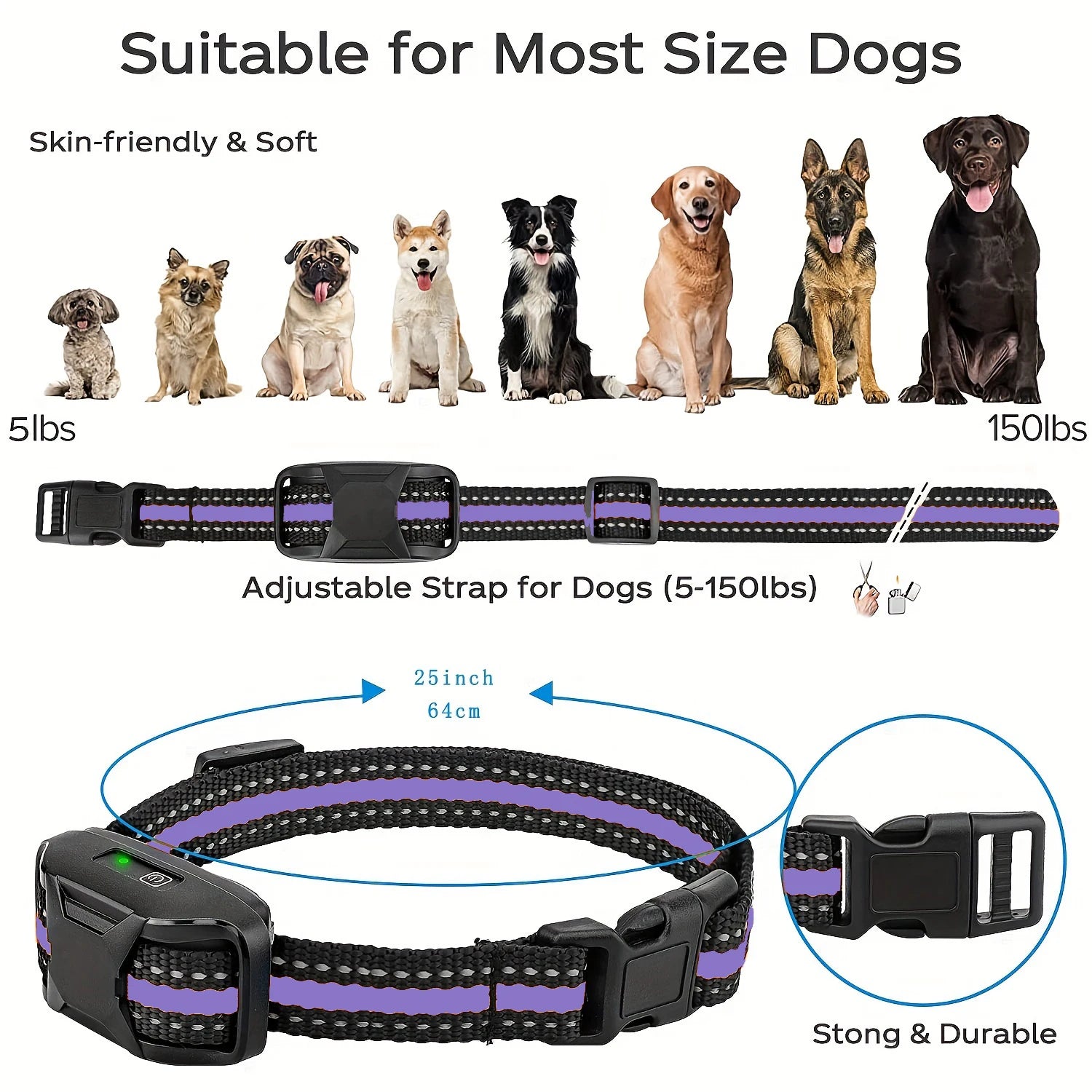 Electric Dog Training Collar For 5-120lbs