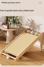 Wooden Sisal Cat Scratching Pads Vertical Cats Scratcher Post Detachable Wear-resistant Cat Scratch Board Kitten Grinding Toys