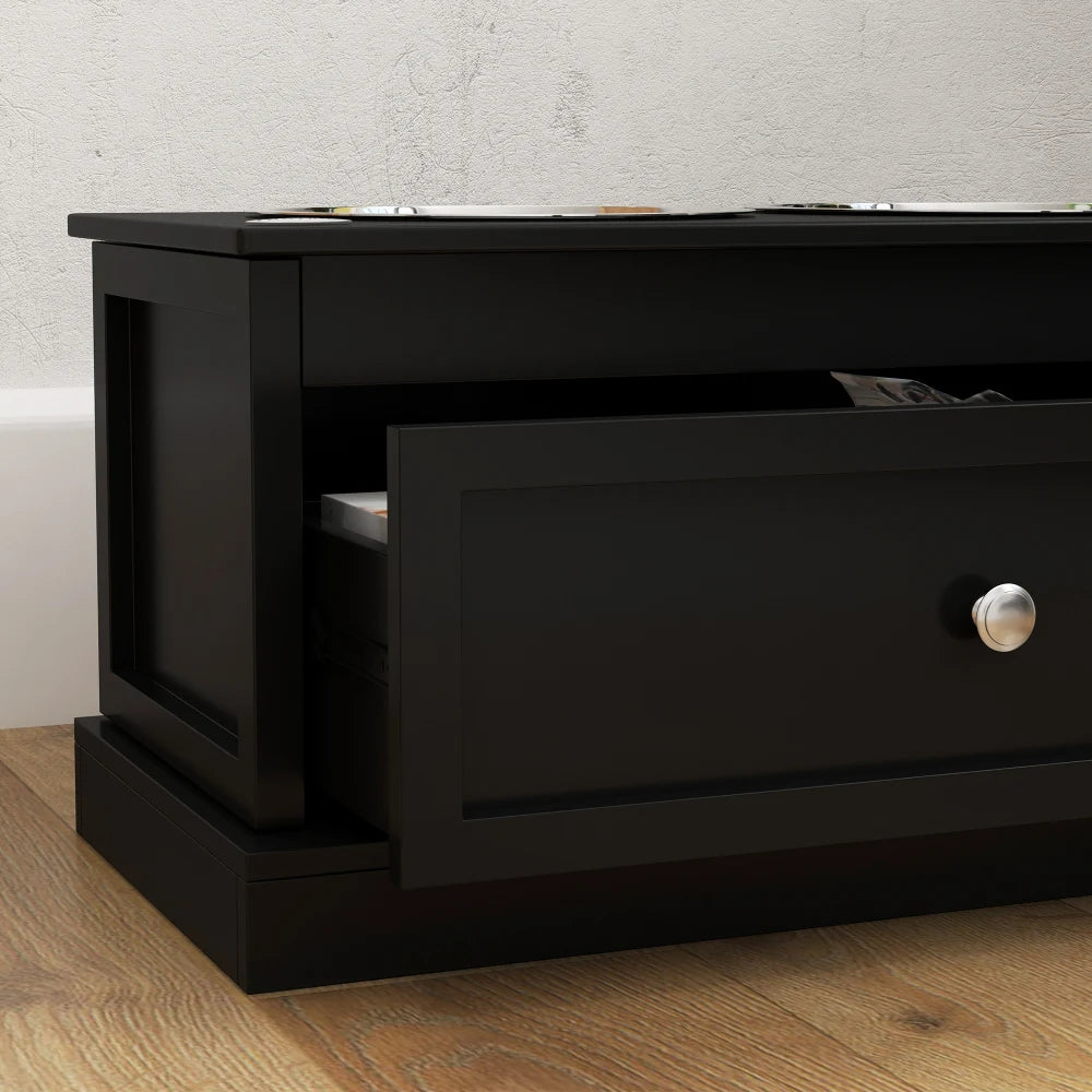 PawHut Large Elevated Dog Bowls