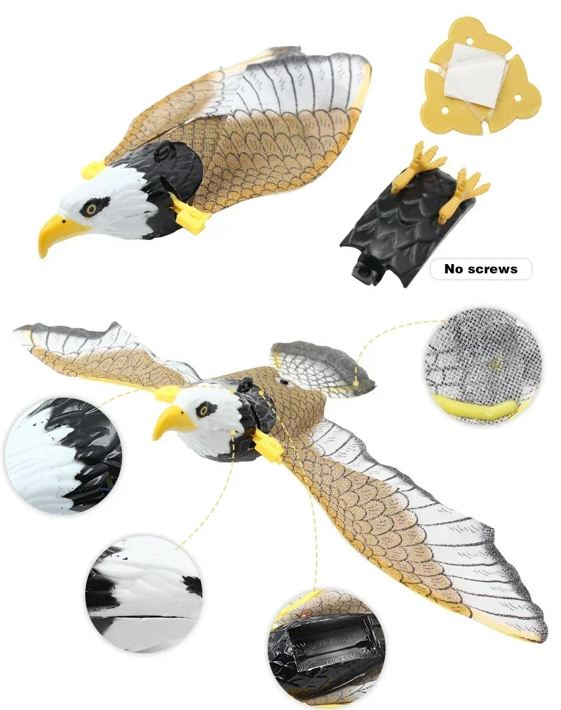 Simulation Bird Interactive Cat Toys Electric Hanging Eagle Flying Bird Cat Teasering Play Cat Stick Scratch Rope Pet Toys Snake