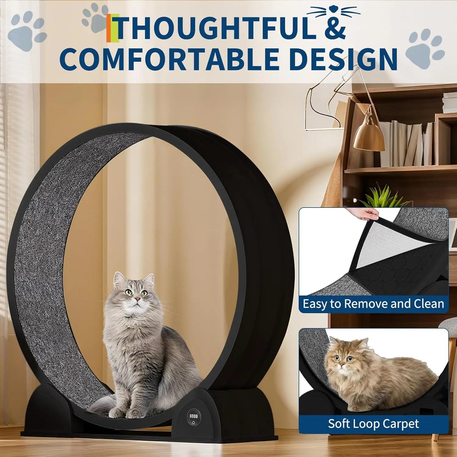 Cat Exercise Wheel for Indoor Cats,